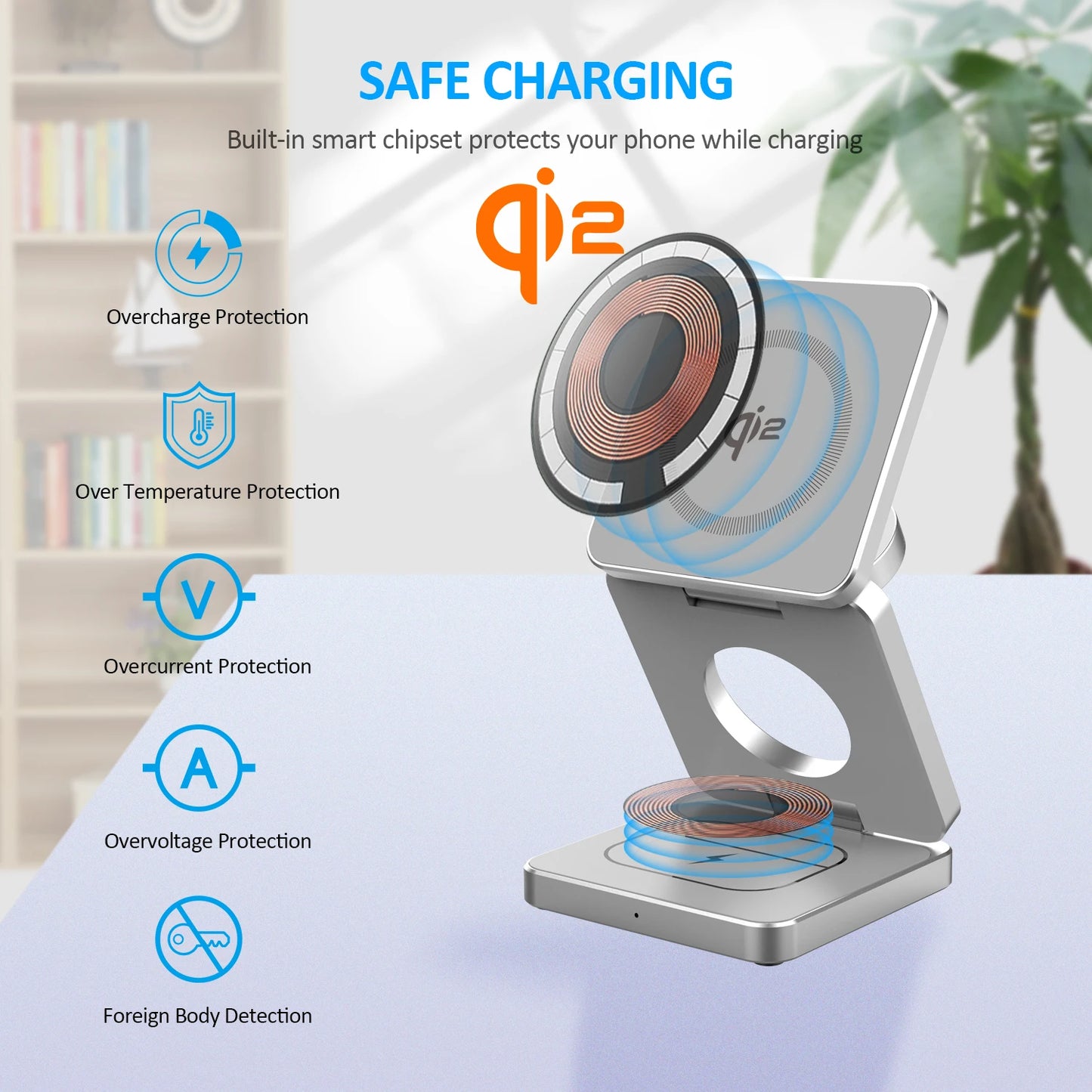 Trifold MagStand Qi2
