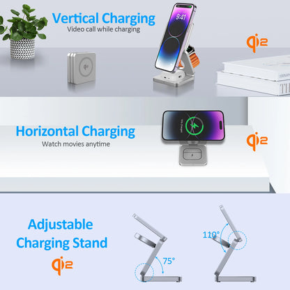 Trifold MagStand Qi2