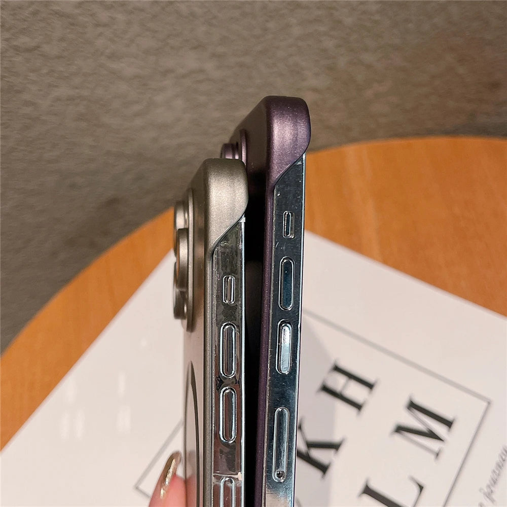 Titanium Plated Frameless Magsafe Case for iPhone Series